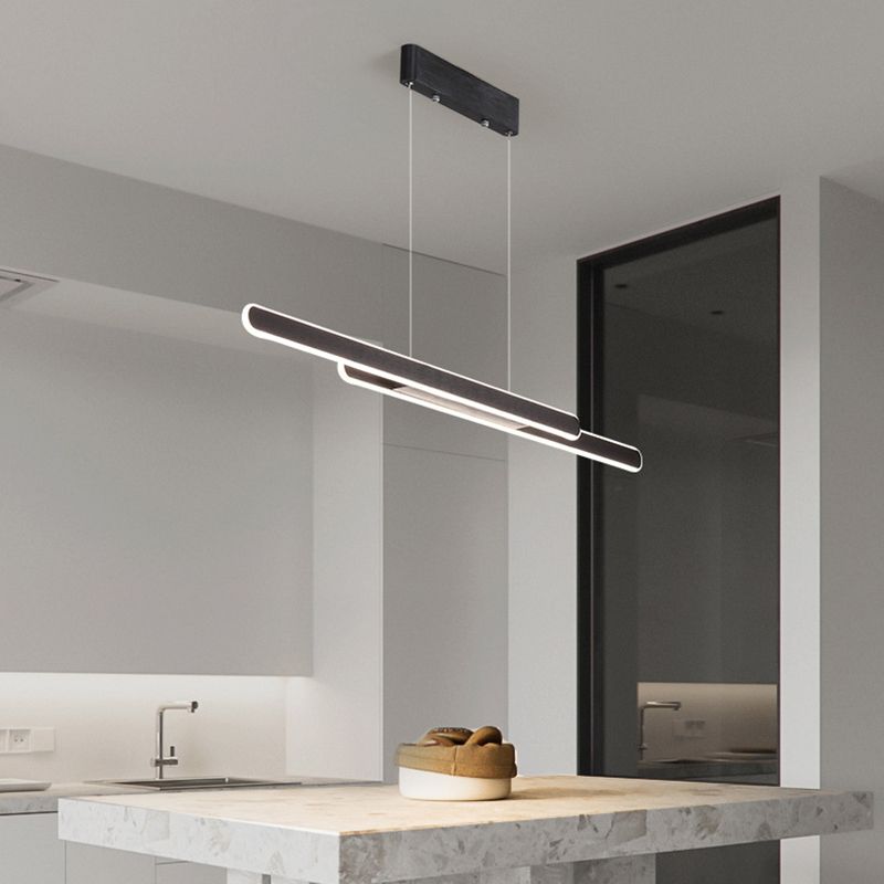 Geometric Island Lights Modern Pendant Light Metal 2 Light Island Lighting Fixtures