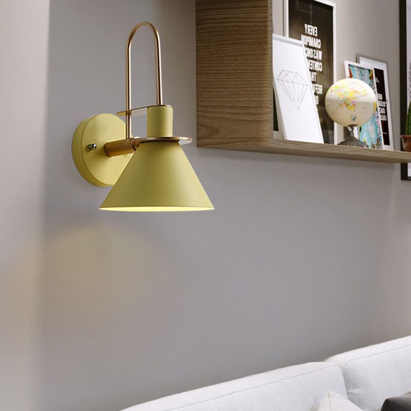 Simplicity Wall Sconce Colorful Metal Shade Wall Mounted Lamp for Dining Room