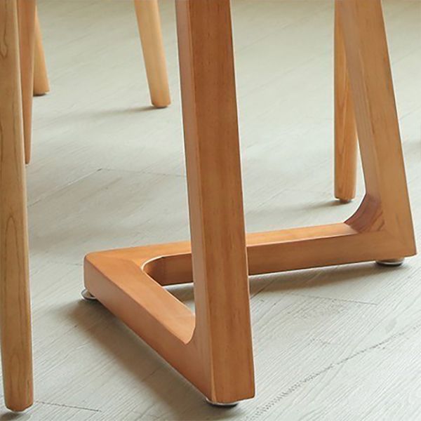 Contemporary Style Dining Table Solid Wood Oval Dinette Table for Home Kitchen