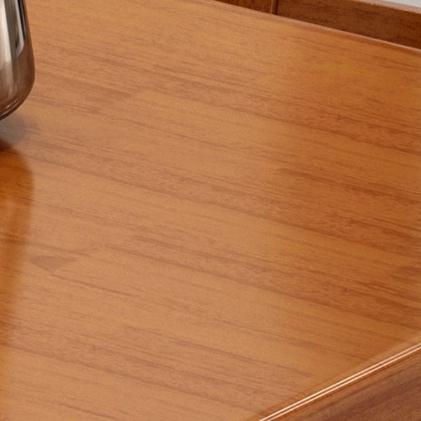 Modern Square Dinner Table Brown Solid Wood Tabletop for 2 Persons