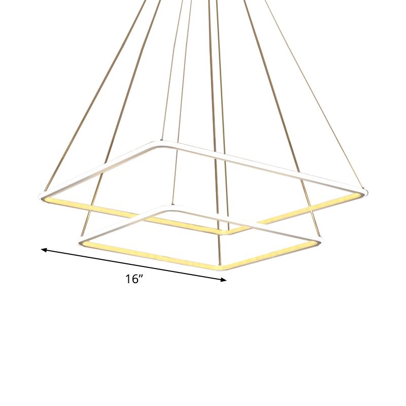 Candelera de techo acrílico de múltiples capas Contemporáneo de 2/3/4 ligeras colgantes colgantes en cálido/blanco/natural