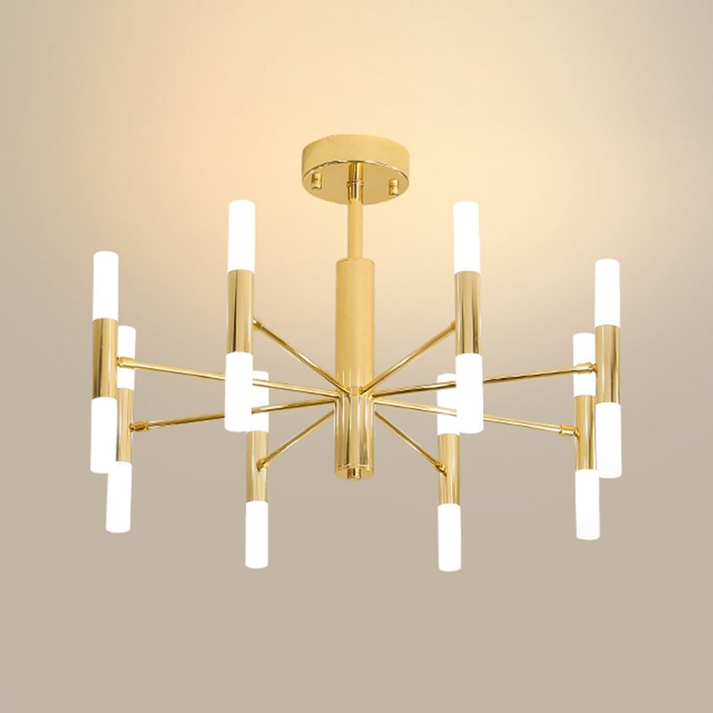 Postmodern Style Ceiling Chandelier Multi-Light Metal Acrylic Hanging Lamp Kit