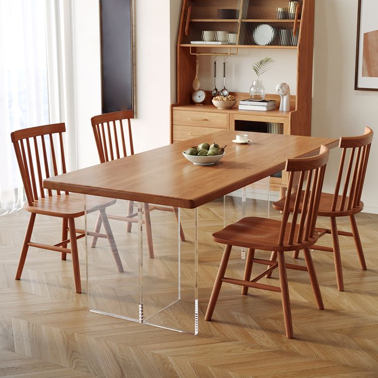 Modern Solid Wood Furniture 1/2/4/5 Pcs Standard Height Dining Room Table Set for Home