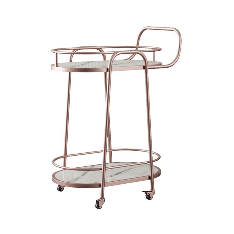 32.68" High Rolling Modern Prep Table Metal Prep Table for Dining Room