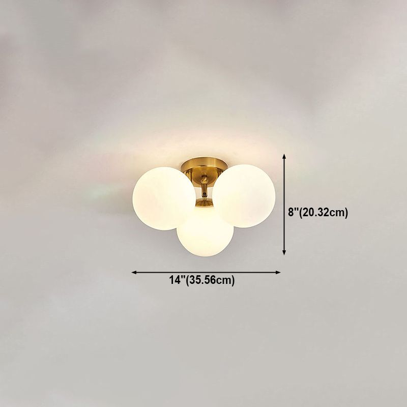 Glass Round Ceiling Mount Light Minimalist-Style Flush Mount Ceiling Light Fixture