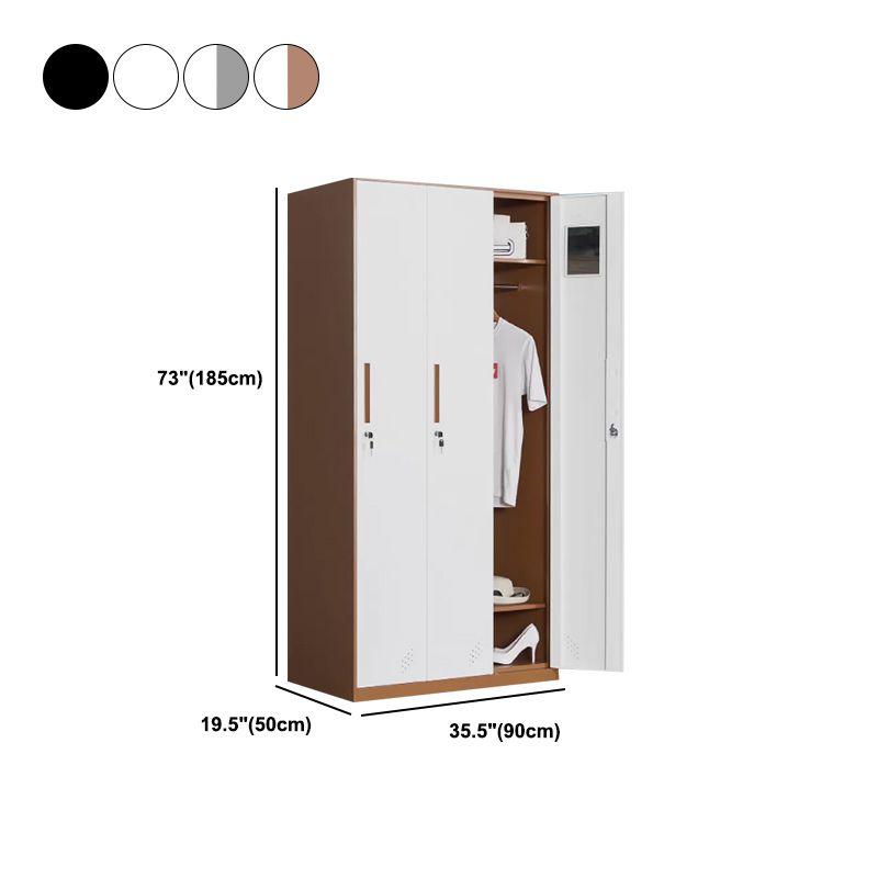 Contemporary Style Wardrobe Metal Home Wardrobe Closet with Doors