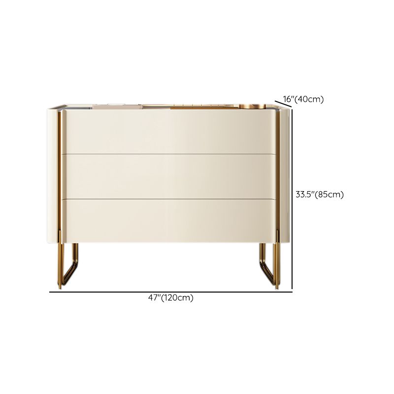 Stone Storage Chest Dresser Classic Glam Dresser with Drawers