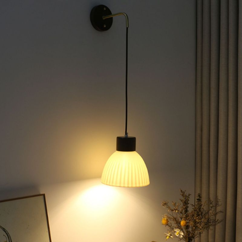 Nordic Wall Light Fixture Geometric Wooden Wall Light Sconce for Bedroom