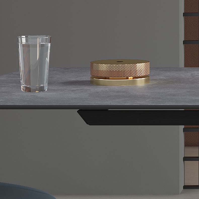 Modern Rectangle Sintered Stone Table Set 1/3/4/6 Pieces Dining Set