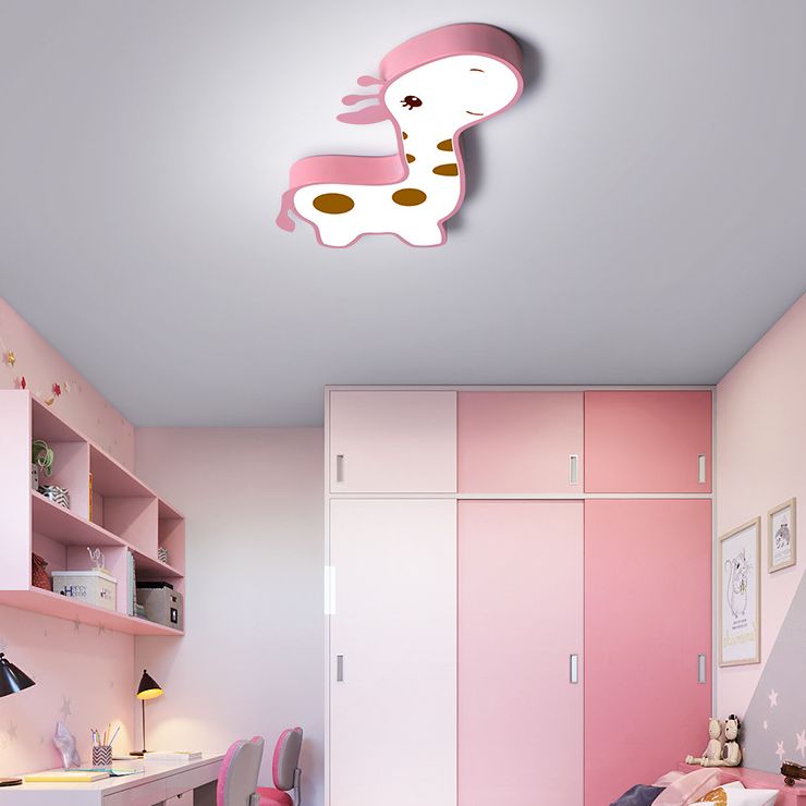 Giraff Flush Monte Massimale Luce Fissaggio Cartone Acrilico Tetto per Sala Bambini