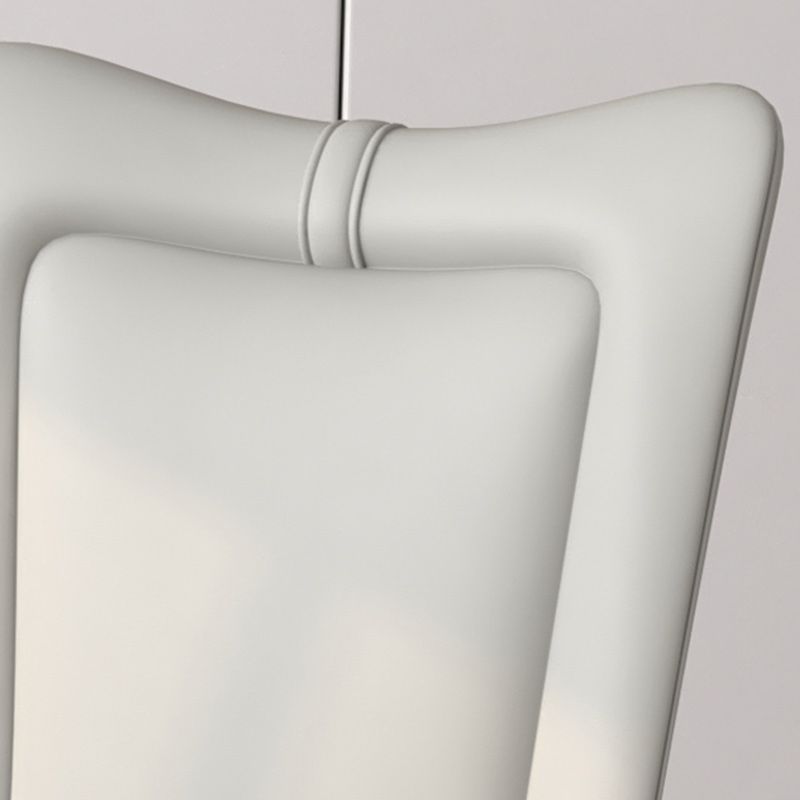 Black Iron Legs Dining Chairs Modern Faux Leather Armless Side Chair