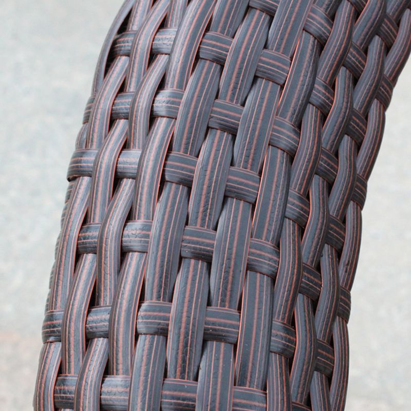 Modern Tempered Glass Outdoor Table Set 1/4/5 Pieces Dining Table with Rat Base