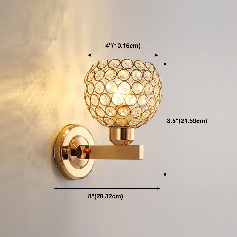 1 lumière géométrique murale lesmpes de style moderne des lumières murales cristallines en or