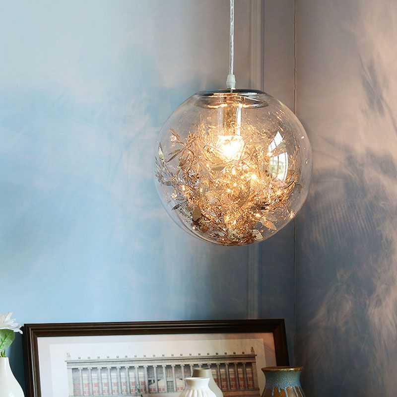 Schlafzimmer Einfache One Lampe Hanging Light Kit Globe Lucency Glass Anhängerlampe