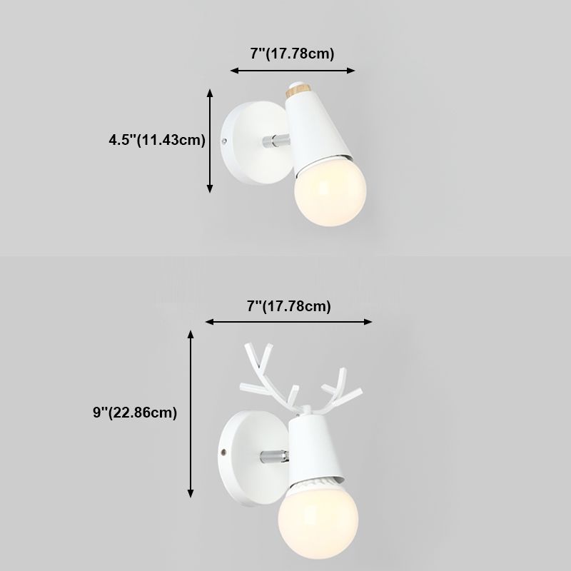 1 Light Wall Sconce Simple Macaron Style Wall Mount Lamp for Living Room