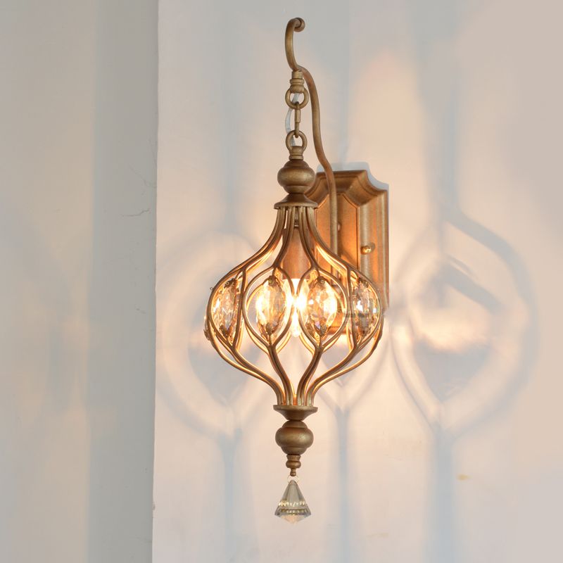 Lámpara de pared de la linterna de la linterna de latón.