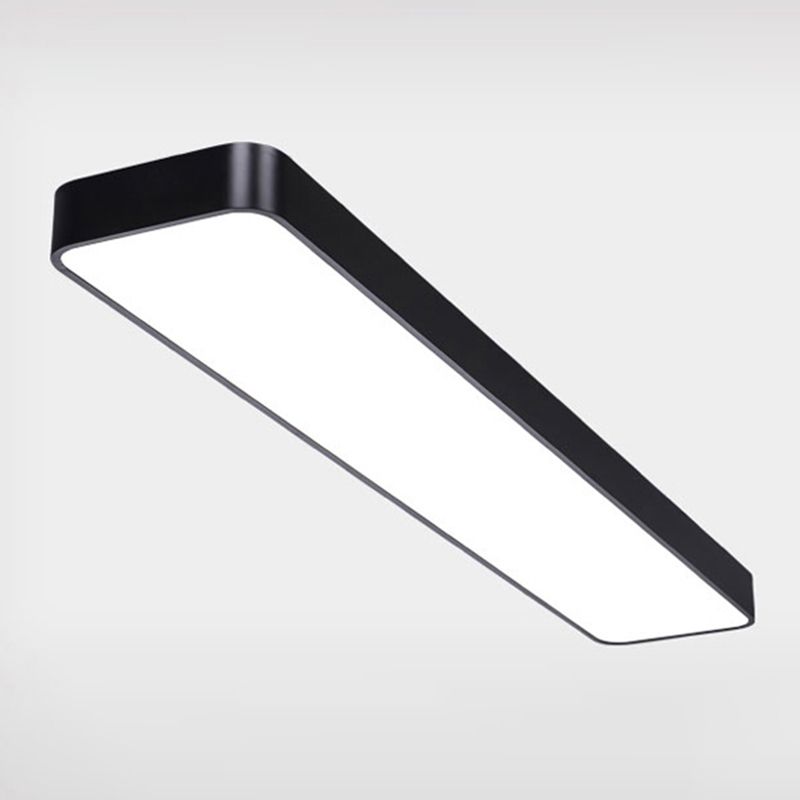 Rectangle Shape LED Ceiling Lamp Modern Aluminium 1 Light Flush Mount for Balcony