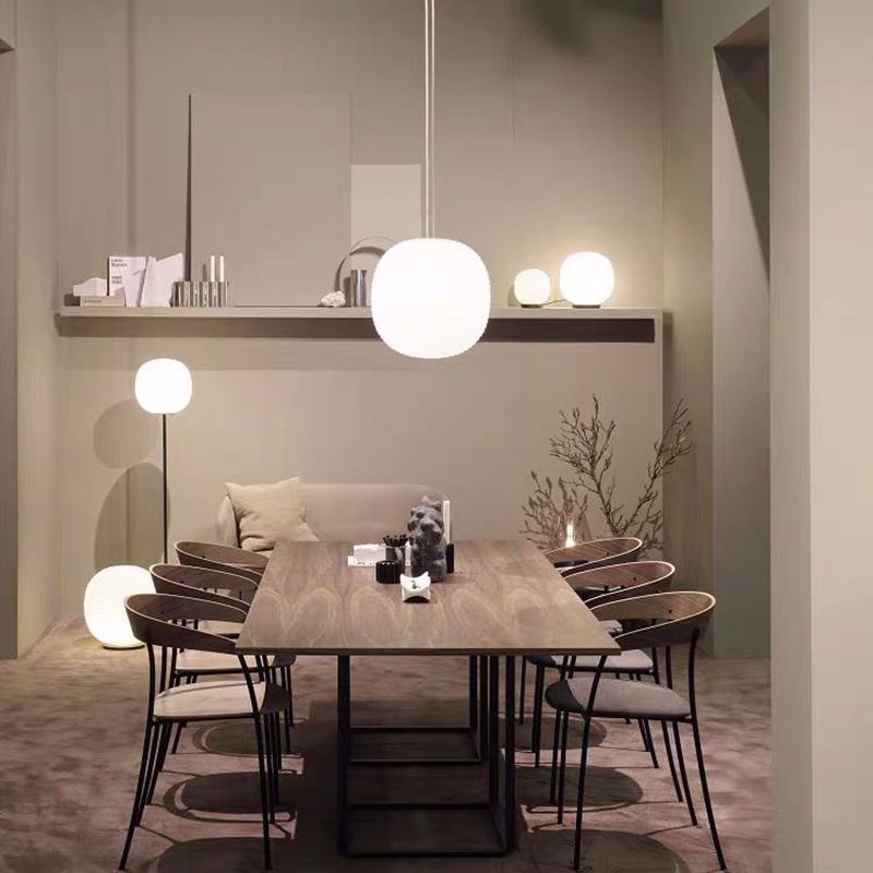 Pendre de style moderne Verre Lumière 1 lumière suspendue Lumière en blanc pour le chevet