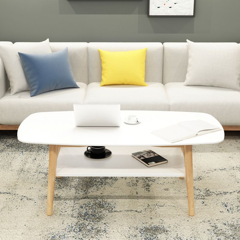 North European Wooden Coffee Table Rectangle 4 Legs 1 Coffee Table