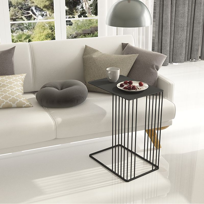 Mid-Century 17.7-inch Rectangular Top End Side Table Metal C Side Table