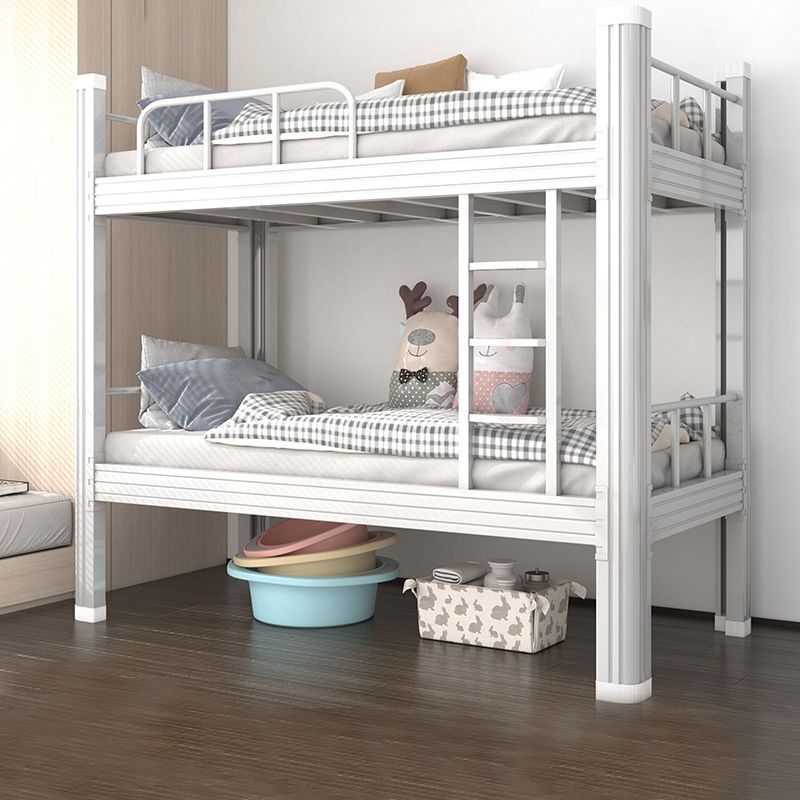 Contemporary Iron Bunk Bed with Metal Legs and Open-Frame 70.87" High