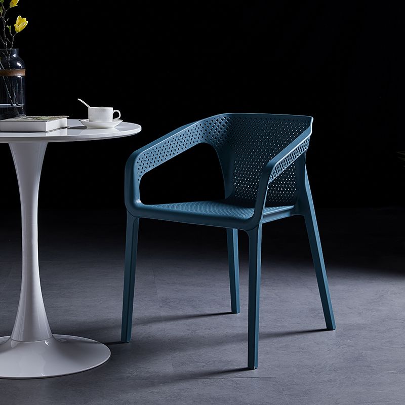 Silla de comedor de plástico de estilo moderno, sillas de comedor apilables para cocina
