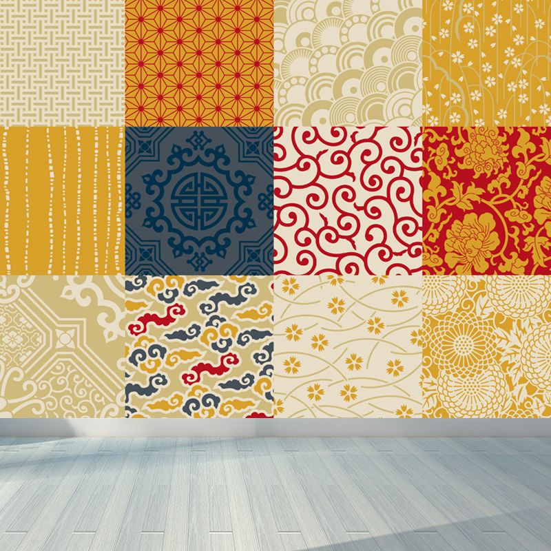 House Decor Paisley Print Mural Decal Customized Modern Wall Covering for Living Room