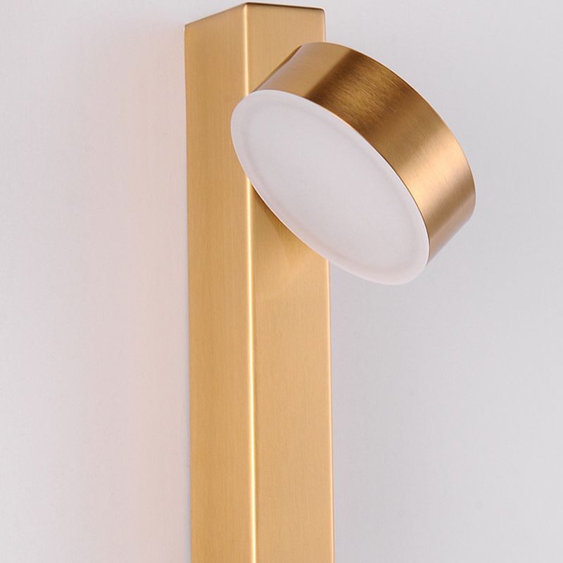Lámpara de pared LED de hierro electroplacado en un estilo moderno de pared geométrica acrílica para dormitorio