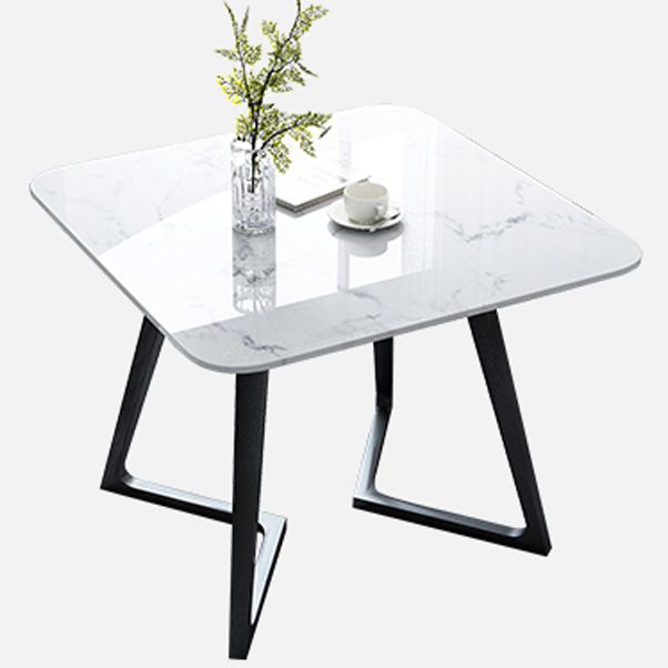 Mesa de piedra con pedestal doble, mesa de comedor de estilo industrial para interiores
