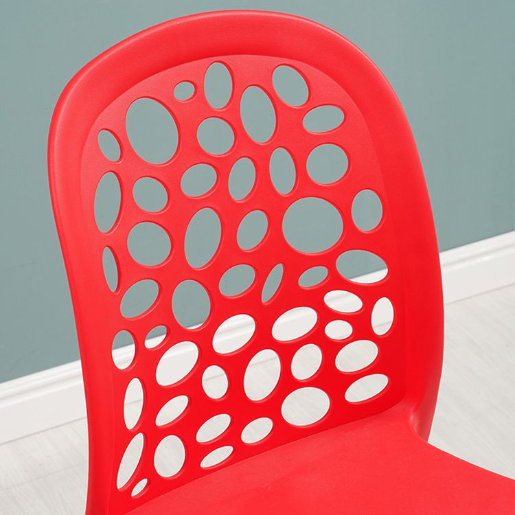 Nordic Dining Chair Plastic Dining Armless Chairs for Kitchen