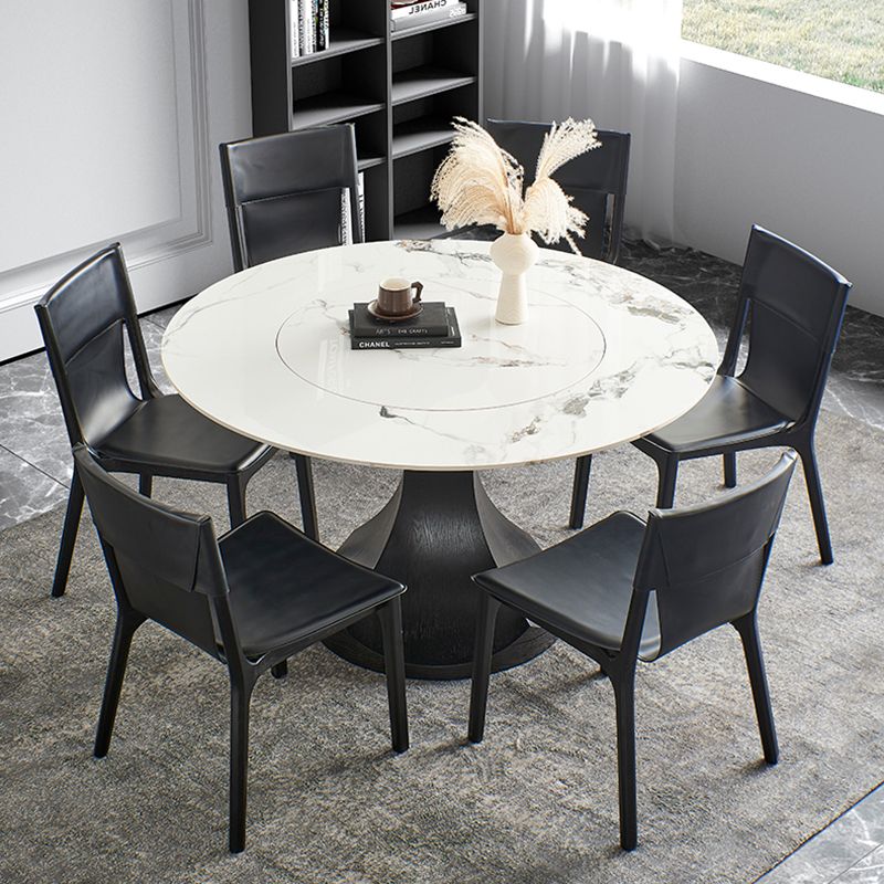 Convertible Dining Table Round Stone Dining Table with Pedestal