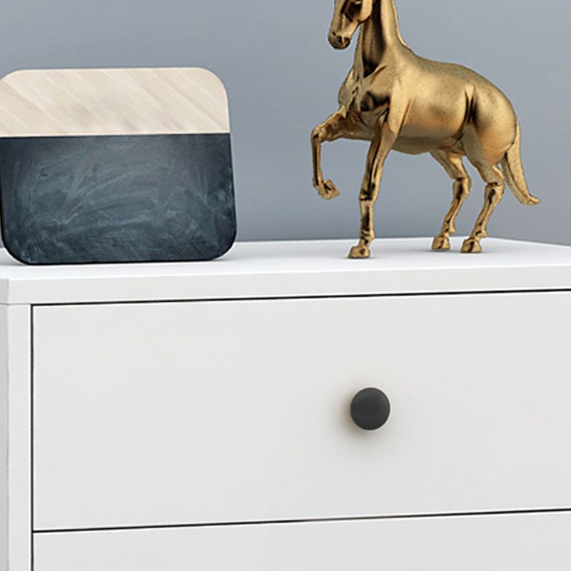 Modern Accent Chest with Soft Close Drawers White Accent Cabinet