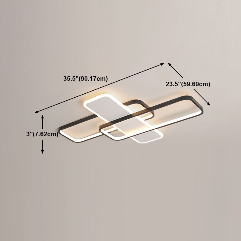 Plafonnier géométrique en métal plafonnier LED moderne pour salon