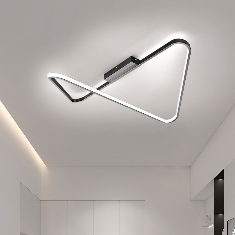 Plafoniera in Metallo a Forma Lineare Stile Moderno a 1 Luce per Ristorante