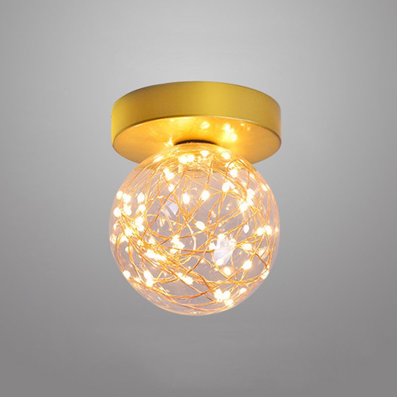 Illuminazione sferica del montaggio a soffitto di stile moderno LED del montaggio a incasso con l'ombra di vetro