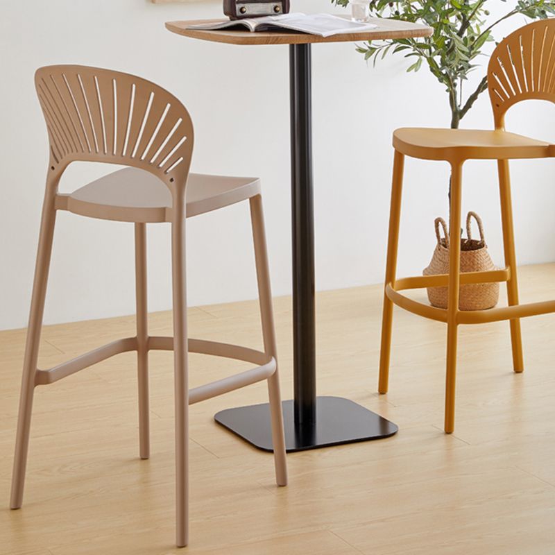 Scandinavian Home Stackable Stool Matte Finish Plastic Barstool