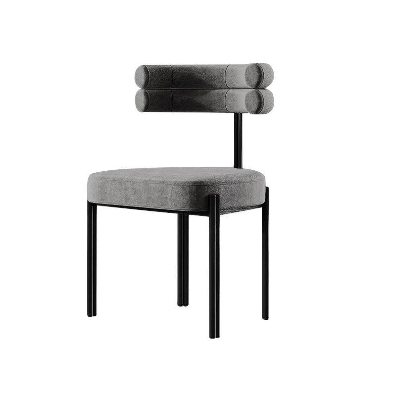 Contemporary Kitchen Dining Chairs Upholstered Side Chairs with Black Legs
