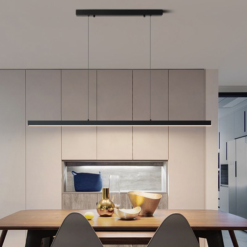 Simple LED Island Light Modern Style Hanging Light for Dining Room