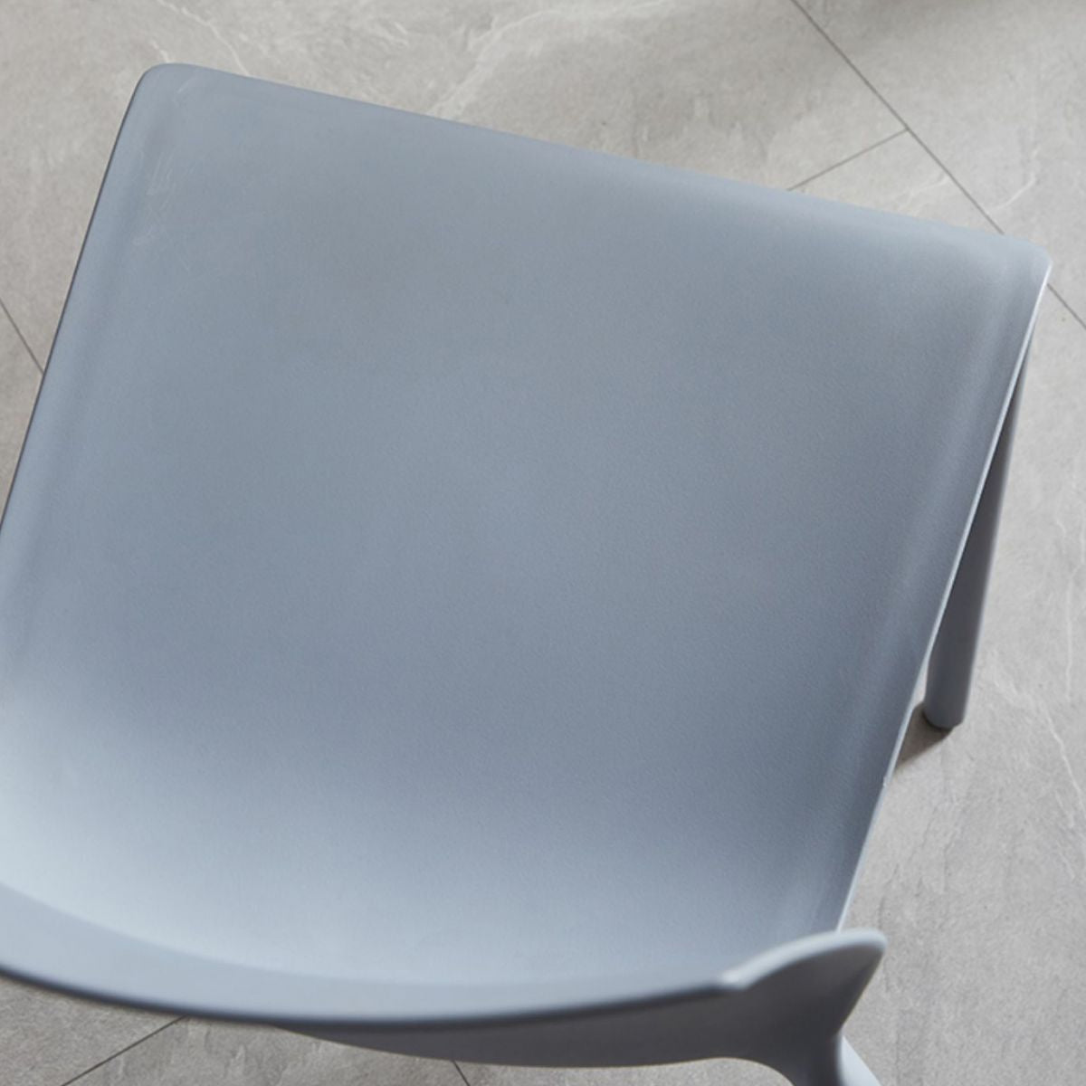 Modern Plastic Indoor-Outdoor Dining Chairs Solid Back Side Chair