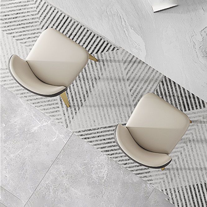 Sillas de comedor estilo moderno Silla de cocina sin brazos con patas de metal