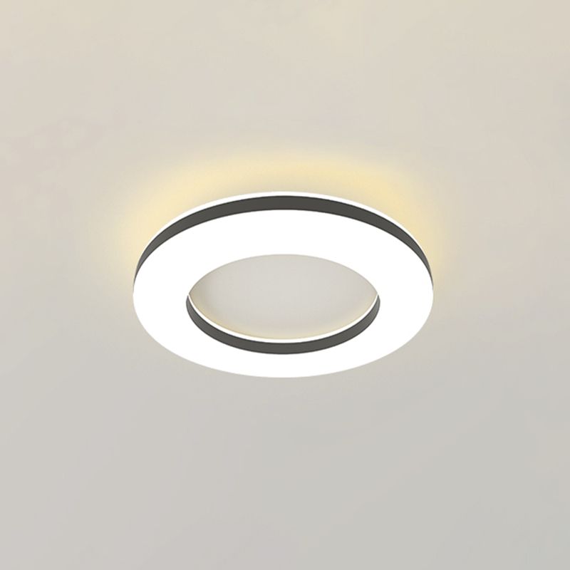 Acrylic Circular LED Flush Mount in Modern Simplicity Lacquered Iron Ceiling Light for Bedroom