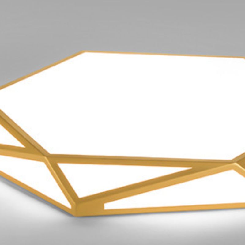Minimalism Ceiling Light Fixture Geometry LED Flush Mount for Living Room