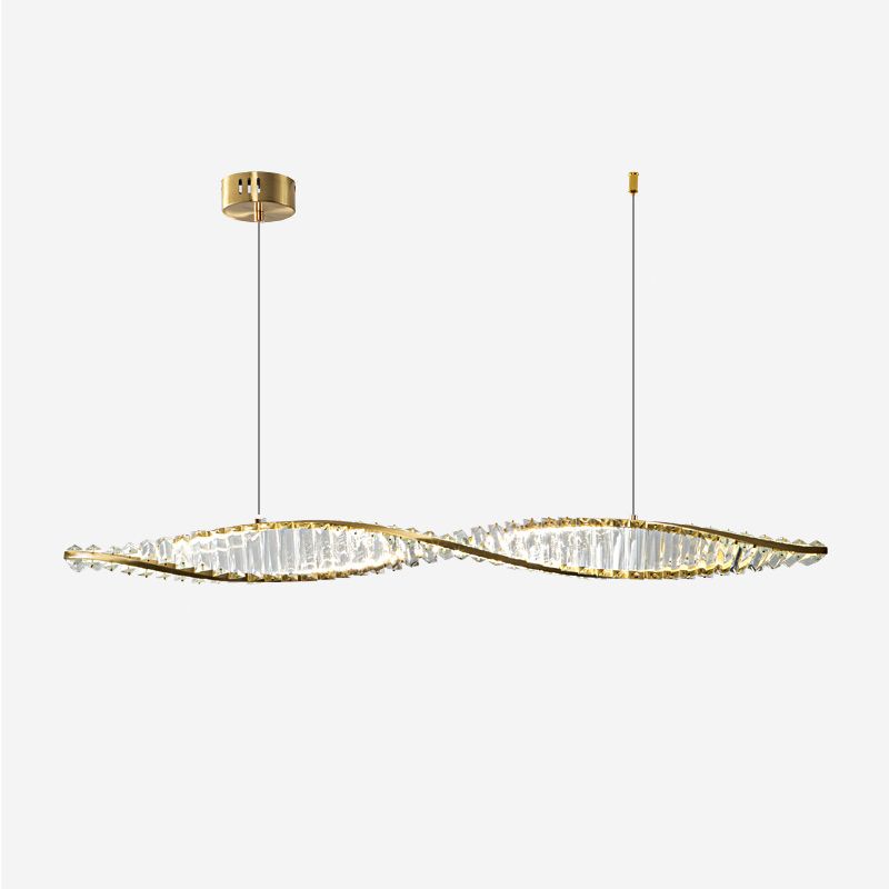Single Modernism Golden/Black Ceiling Light LED Kitchen Island Lighting