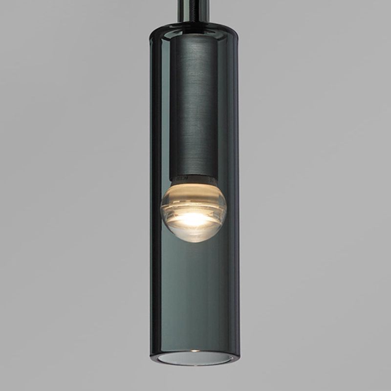 Zeitgenössische Glaswandleuchter 1 Kopf Langes Zylinderwandmontage Licht für Wohnzimmer