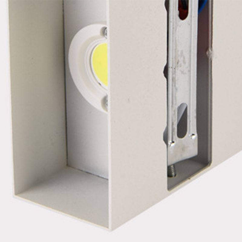 2-Lights Aluminum Wall Light Modern Cube 4" Wide Wall Sconce for Living Room