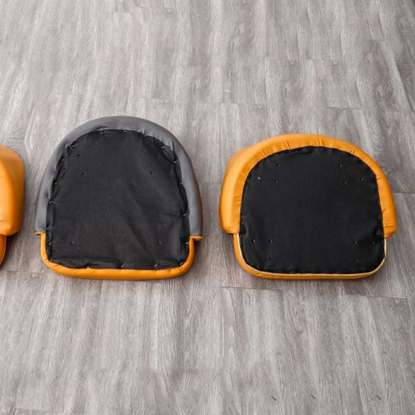 Scandinavian Armed Reception Stool Matte Finish Leather Barstool