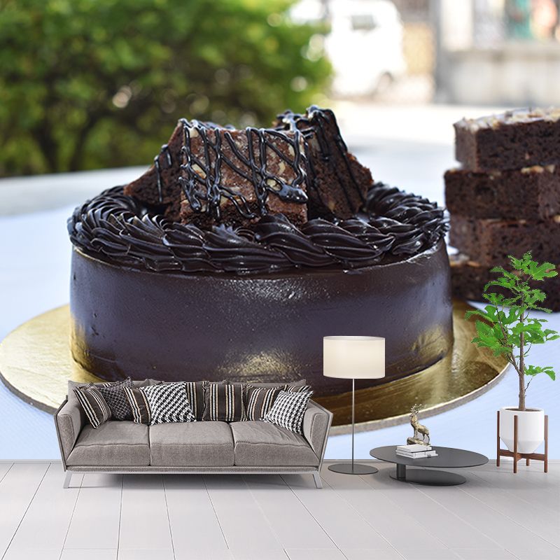 Chocolate Dessert Mural Modern Style Wall Covering for Dessert Shop Baking Shop