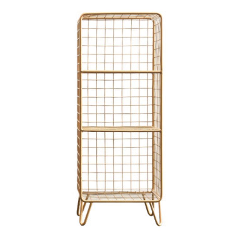 Metal Standard Bookshelf Closed Back Industrial Bookcase with Shelves