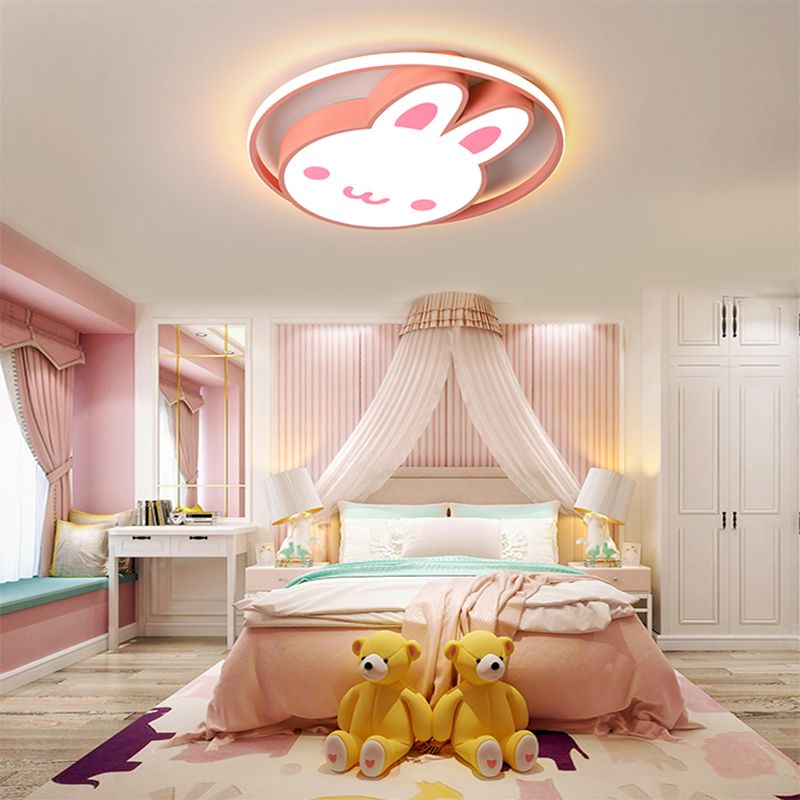 Lovely Rabbit LED Ceiling Lights Simplicity Style Bedroom Kid's Room Flush-mount Lamp