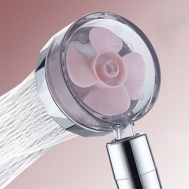 Contemporary Shower Head Combo Handheld Shower Head Plastic Wall-Mount Silver Shower Head